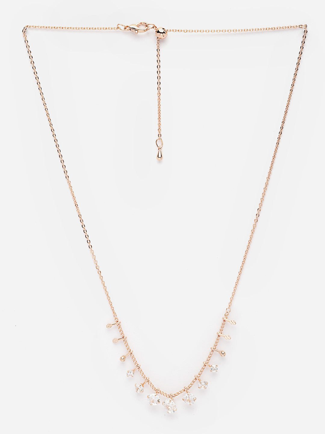 Gold-Plated Cubic Zirconia Studded Chain
