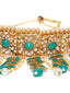 Green Gold-Plated Stone-Studded Jewellery Set