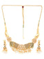 Women Gold-Plated & White Stone & Pearl Studded Jewellery Set