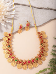 Gold-Plated & Beaded Jewellery Set