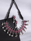 Silver-Plated Stone-Studded & Beaded Jewellery Set