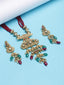 Gold-Plated Kundan Studded Handcrafted Jewellery Set