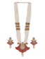 Gold-Plated White & Red Handcrafted Kundan-Studded & Beaded Jewellery Set