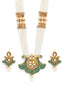 Women Gold-Plated & Green kundan Embellished Handcrafted Jewellery Set