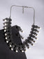 Women Oxidised Silver-Plated Stone-Studded Handcrafted Jewellery Set