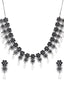 Women Oxidised Silver-Plated Stone-Studded Handcrafted Jewellery Set