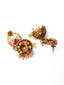 Red Gold-Plated Stone-Studded & Beaded Jewellery Set