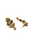 Gold-Plated & Green Stone-Studded & Beaded Jewellery Set