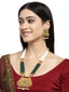 Gold-Plated Stone-Studded & Pearl Beaded Jewellery Set