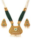 Gold-Plated Stone-Studded & Pearl Beaded Jewellery Set