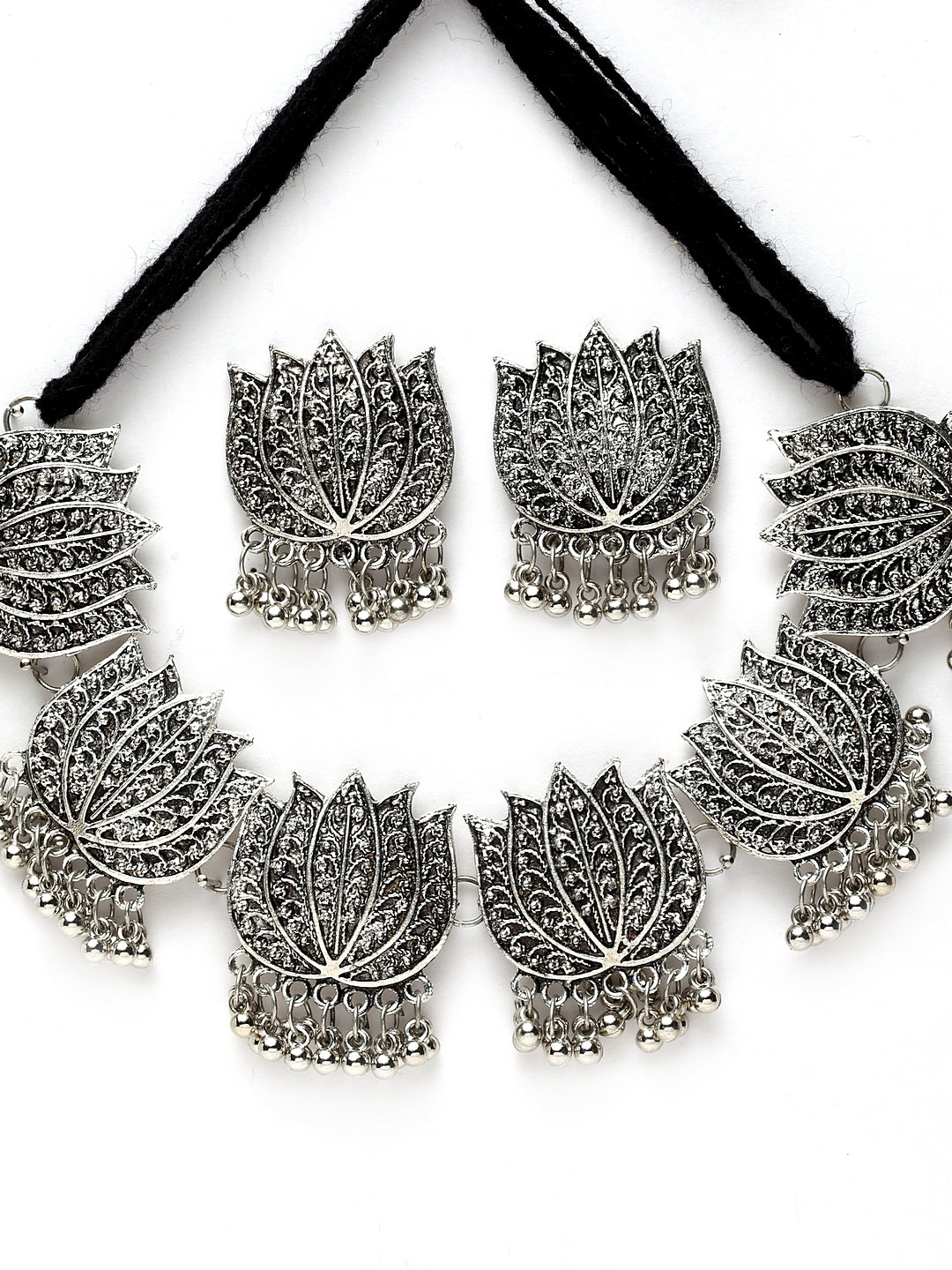 Oxidised Silver-Plated Handcrafted Jewellery Set