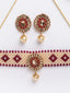 Gold-Plated Pearl Beaded Choker Jewellery Set