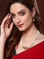 Gold-Plated Stone-Studded & Pearl Beaded Jewellery Set