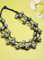 Silver-Toned German Silver Oxidised Necklace