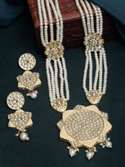 Gold-Plated Stone-Studded Jewellery Set