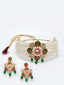 Gold-Plated Antique Kundan & Pearls Handcrafted Jewellery Set