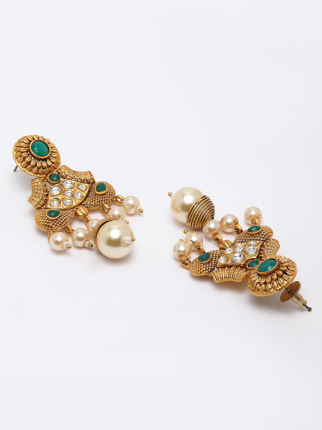 Antique Kundan & Pearls Handcrafted Jewellery Set