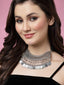 Oxidised Silver-Plated Coin Shaped Choker Necklace