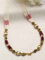 Gold-Plated Beaded Necklace