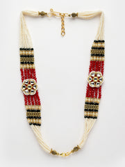 Stone Studded & Beaded Handcrafted Layered Necklace