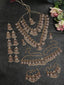 Gold-plated Kundan-studded Peacock Shaped Layered Jewellery Set