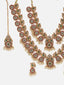 Gold-plated Kundan-studded Peacock Shaped Layered Jewellery Set