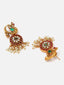 Gold-plated Kundan-studded Peacock Shaped Layered Jewellery Set