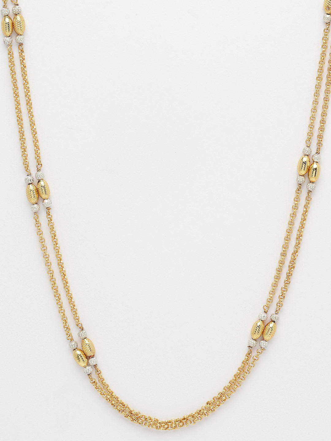 Gold-Toned & Silver-Toned Brass Gold-Plated Brass Necklace
