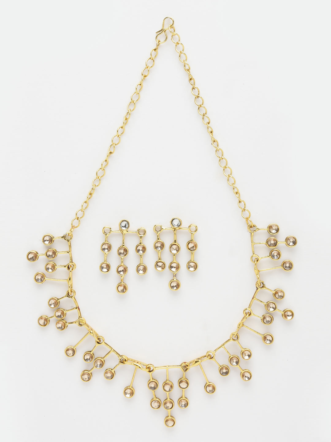 Gold-Plated & White Reversible Jewellery Set