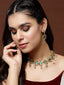 Gold-Plated & White Kundan Reversible Jewellery Set