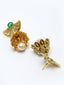 Gold-Plated & Green Stone-Studded Jewellery Set