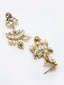 Gold-Plated & White Kundan Reversible Jewellery Set