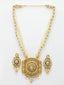 Gold-Plated & White Kundan Jewellery Set