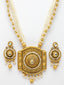 Gold-Plated & White Kundan Jewellery Set