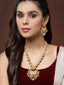 Gold-Plated & White Kundan Jewellery Set