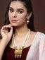 Gold-Plated Kundan-Studded & Pearl Beaded Jewellery Set