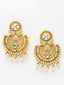 Gold-Plated & White Kundan & Pearl Jewellery Set