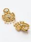 Gold-Plated & White Kundan & Pearl Jewellery Set