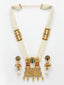 Gold-Plated & White Kundan & Pearl Beaded Jewellery Set