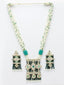 Gold-Plated & White Kundan Studded & Beaded Jewellery Set