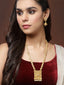 Gold-Plated & White Kundan & Pearl Beaded Jewellery Set