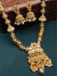 Gold-Plated Kundan Studded & Beaded Necklace And Earrings