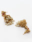 Gold-Plated Kundan Studded & Beaded Necklace And Earrings