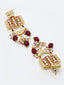 Gold-Plated & Red Kundan & Pearls Beaded Jewellery Set