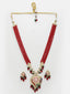 Gold-Plated & Red Kundan Jewellery Set