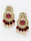 Gold-Plated & Red Kundan Jewellery Set