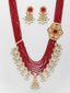 Gold-Plated Kundan Stone Studded & Beaded Jewellery Set