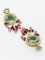 Gold-Plated & Pink Kundan Meenakari Jewellery Set