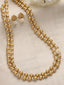 Women Gold-Plated & White Pearl Beaded Jewellery Sett