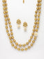 Women Gold-Plated & White Pearl Beaded Jewellery Sett